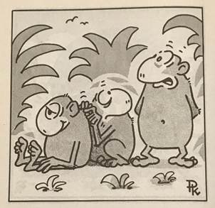 A cartoon of monkeys sitting on the ground

AI-generated content may be incorrect.